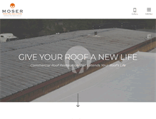 Tablet Screenshot of moserroofingsolutions.com